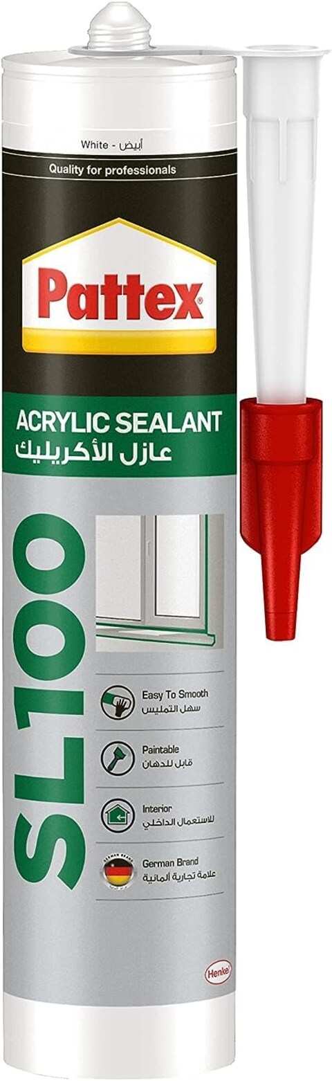 Pattex Sl100, Acrylic Emulsion-Based Sealant,280Ml
