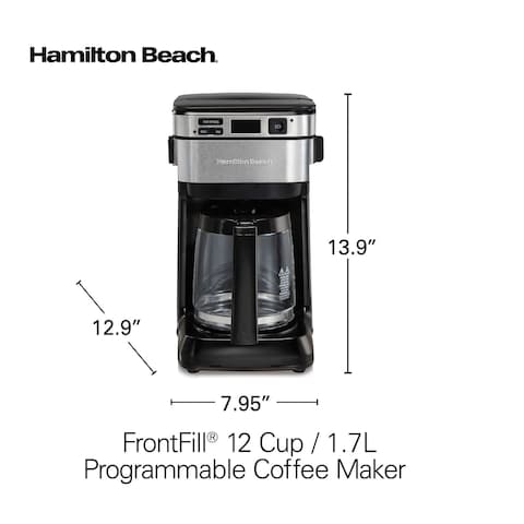 Hamilton Beach Frontfill Programmable Coffee Maker 46310-ME Black 950W