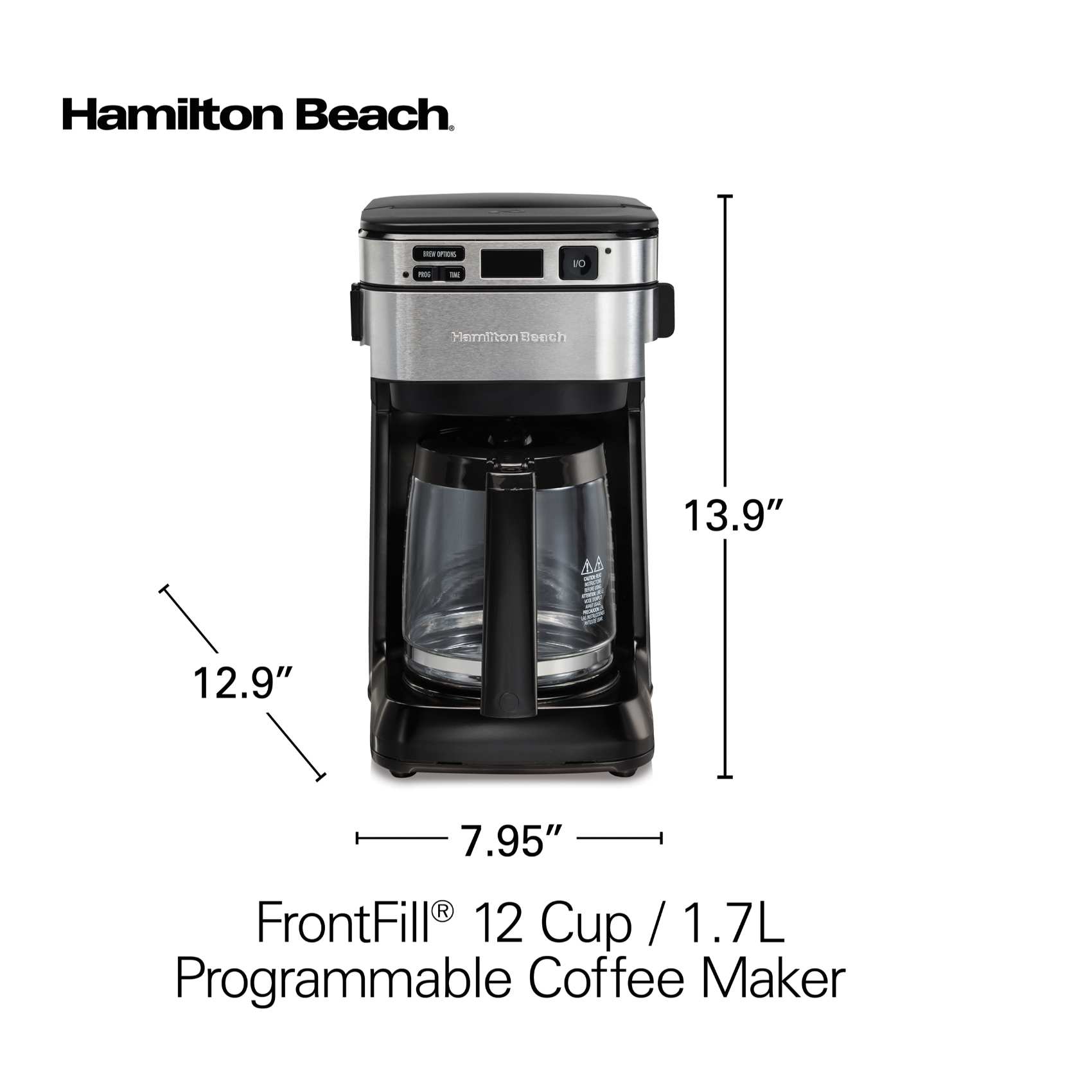 Hamilton Beach Frontfill Programmable Coffee Maker 46310-ME Black 950W