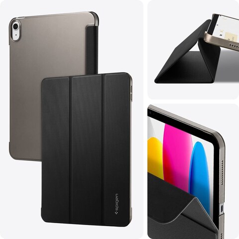 Spigen Liquid Air Folio designed for iPad 10th Generation case cover (2022) 10.9 inch - Black