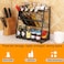 TreeTop 3 Tier Metal Spice Jars Bottle Standing Shelf Storage Organizer