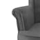 In House Chair King Velvet With Two Wings - Dark Gray - E3
