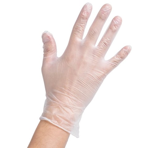 DISPOSAPLE VINYL GLOVES (LARGE)  -100PCS