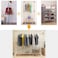 Dreamons Link Clothes clothes hanger Dryer Rail with 8pcs Branch Hook Bottom Storage 120cm Length