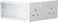 AL ARQAM 13 A 2 Gang SP Switched Socket 230 v With Surface PVC Box 6x3 for Switch or Double Socket White
