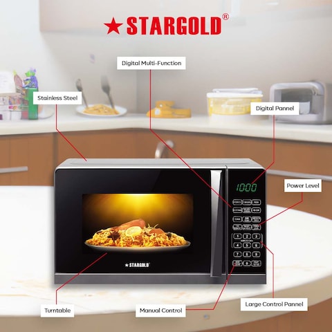 STARGOLD Microwave Oven With Grill and Child Lock Oven 20L 700 Wattage