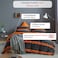 Luna Home Single size 4 pieces, without filler, orange &amp; grey stripes design.