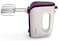 Philips Viva Collection Hand Mixer, White/Purple, HR3740/11