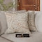 Reposa Floral Print Jute &amp; Cotton Fabric Cushion Cover