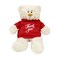 Cream Bear with Thank You trendy red hoodie 38cm