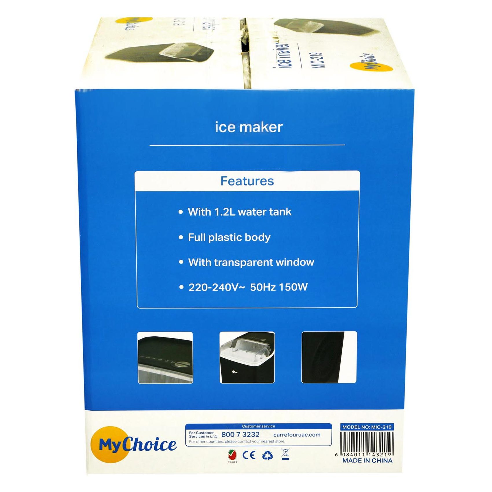 MyChoice Ice Maker MIC-219 Black 10-12kg/24H