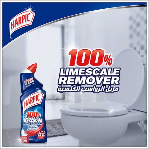 Harpic Toilet Cleaner Liquid Limescale Remover Original, 500ml