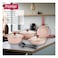 Prestige Essentials Cookware Set Pink and Black 9 PCS