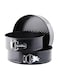 Generic 3-Piece Round Shape Cake Mold Set Black