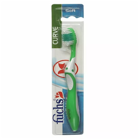Fuchs Curve Soft Toothbrush - Green/White