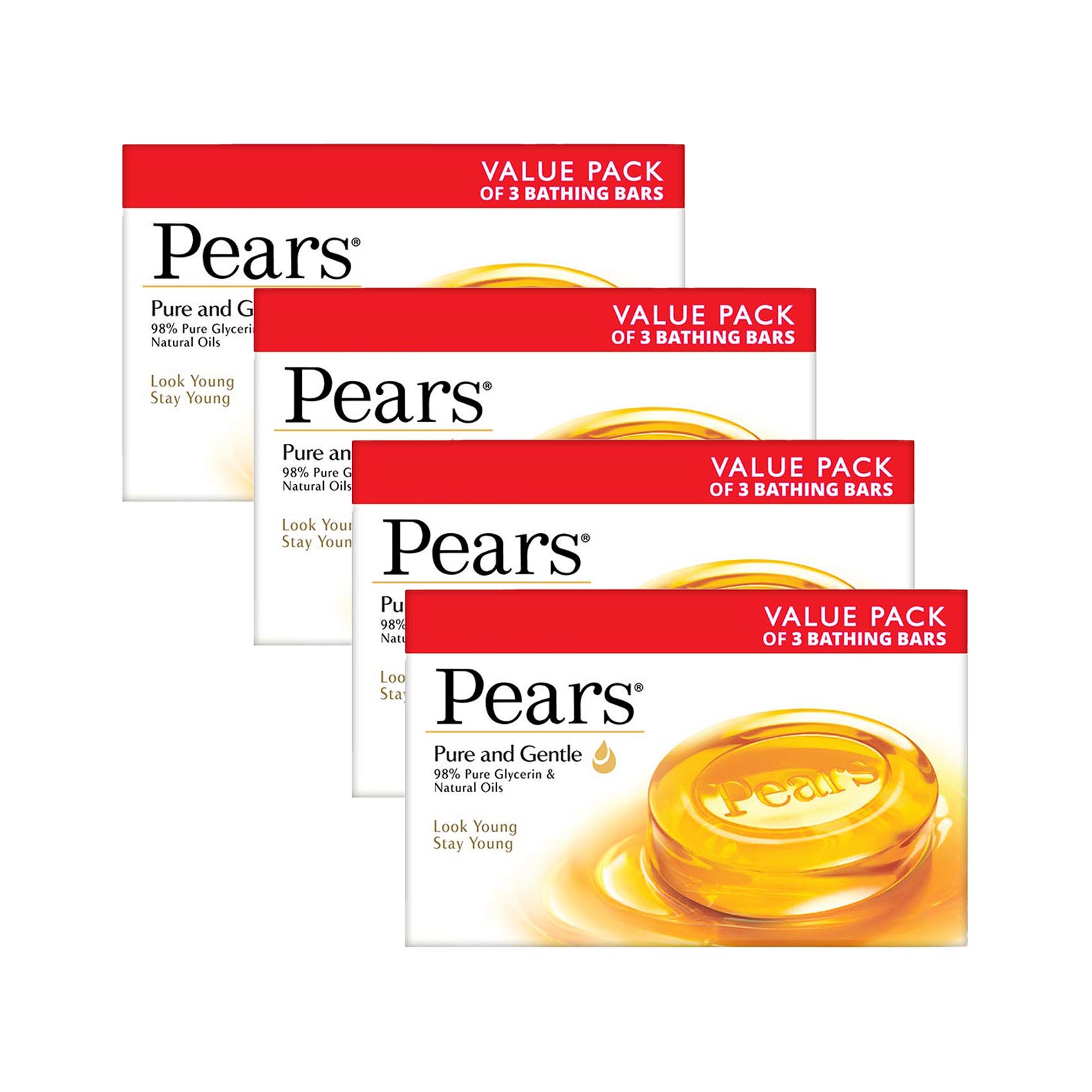 Pears Pure And Gentle Soap 125g x4 Gold