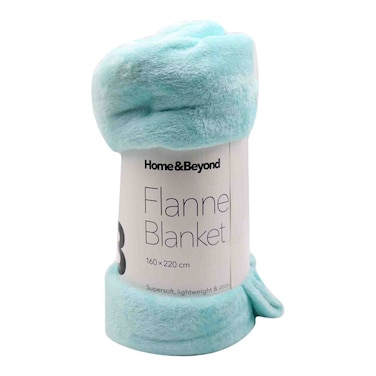 H&amp;B Flannel Blanket Mint Blue 160X220