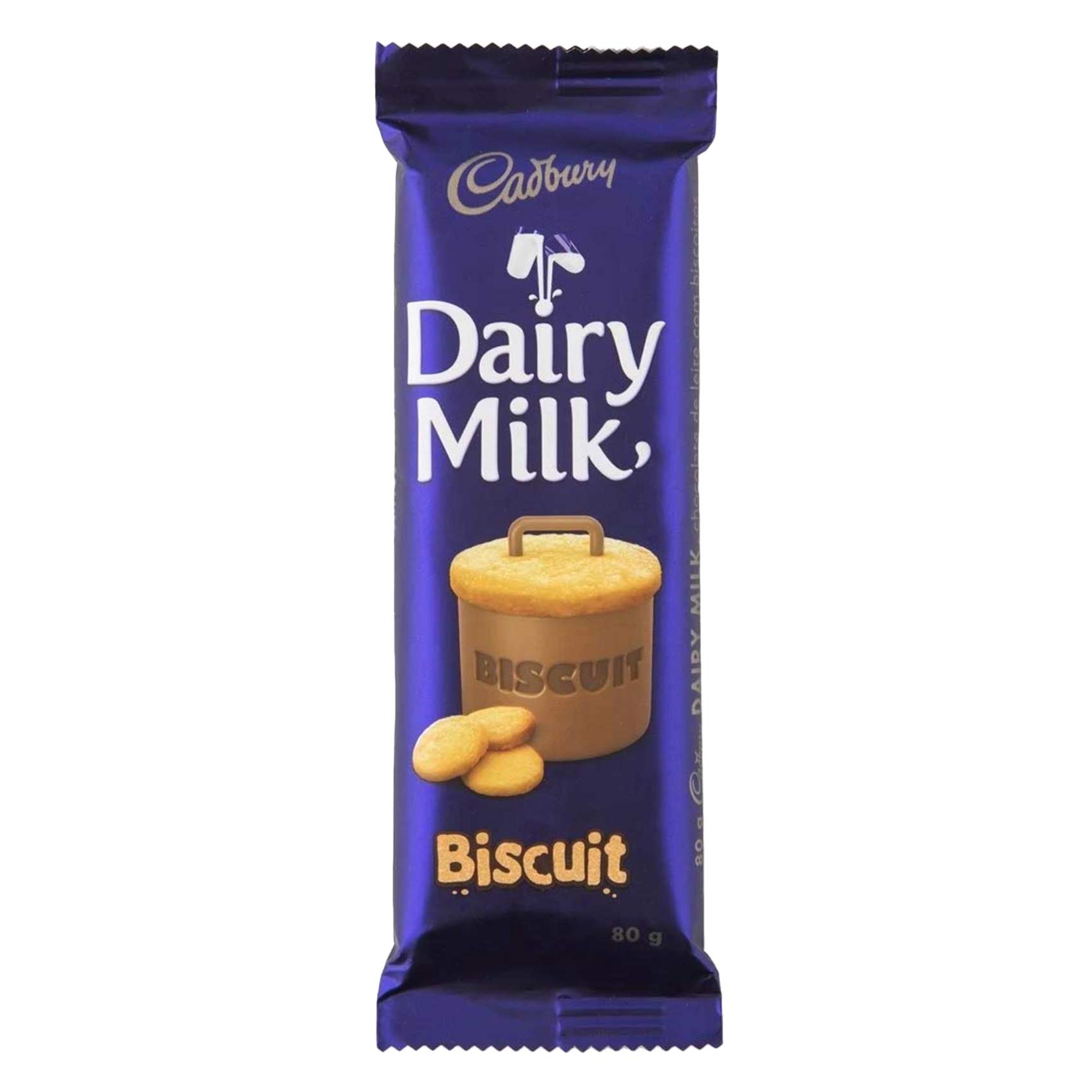 Cadbury Dairy Milk Biscuit Chocolate Bar 80g