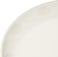 Flamingo Pearl Leaf Oval Plate, White, 14 Inches, FL9040MW