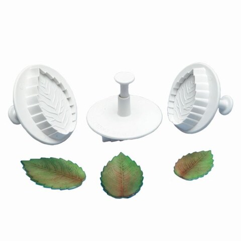 PME Plunger Cutter Rose Leaf Large, Set of 3