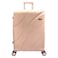 Track Deluxe 4 Wheel Luggage Hard Trolley Set Light Pink 3 PCS