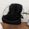 Generic Hlzhou Soft Faux Fur Rug White Sheepskin Chair Cover Seat Pad Shaggy Area Rugs For Bedroom Sofa Living Room Floor (2X3 Feet, 0*90cm, Black)