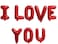 I Love You Balloon Banner, 16 Inch Foil Letter Valentine&rsquo;s Day Balloon Sign for Birthday Party Mother&rsquo;s day Father&rsquo;s day Marriage Proposal Wedding Anniversary Party Decorations &amp; Supplies (Red)