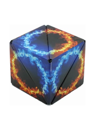 Shape Shifting Box, Fidget Cube with 36 Rare Earth Magnets - Extraordinary 3D Magic Cube &ndash; Cube Magnet Fidget Toy Transforms Into Over 70 Shapes, Multicolor Black Circle Deisgn
