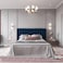 In House Latiso Velvet Bed Frame - Queen - 200x150 cm - Dark Blue