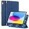 HYX Case For iPad 10th Gen (10.9-Inch, 2022 Model, 10th Generation), Slim Stand Hard Back Shell Cover with Auto Wake/Sleep (Blue)