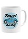Generic Vintage Volkswagen Beatle Printed Mug White/Blue/Black 11Ounce