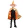 Uaejj Halloween Costume For Kids, Girls Halloween Dress Up, Halloween Wizard Cloak Witch Cape With Wizard Hat Party Prop Costume For Boys Girls Party Supplies Christmas Halloween Gifts (Orange)