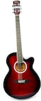 Mike Music 40 inch Acoustic Guitar with bag and strap (40, red glossy)