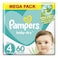 Pampers Baby Dry Diapers with a Touch of Aloe Size 4 9-14kg Mega Pack 60 Diapers