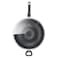 Tefal Cook Easy Non-Stick Aluminium Chinese Wok Pan With Glass Lid Black 32cm