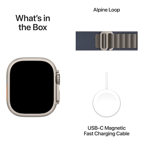 Apple Ultra 2 LTE 49mm Titanium Blue Alpine Loop Large