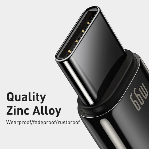 Baseus 240W PD 3.1 5A QC 4.0 Fast Charging USB C to USB C Cable, Zinc Alloy Nylon Braided Type C to Type C Data Cable for iPhone 15 Series, Samsung S24/S23 Note 10 iPad Pro MacBook Pro Pixel 1M-Black