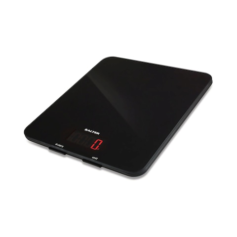 Salter Glass Digital Kitchen Scale - 10 Kg - Black