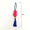 2-Piece Pompom Fluffy Hanging Charms Pink 33/21cm