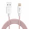 mpBLBERRI BLB-U340 Lightning USB Data Cable 3 Meter, White &amp; Pink