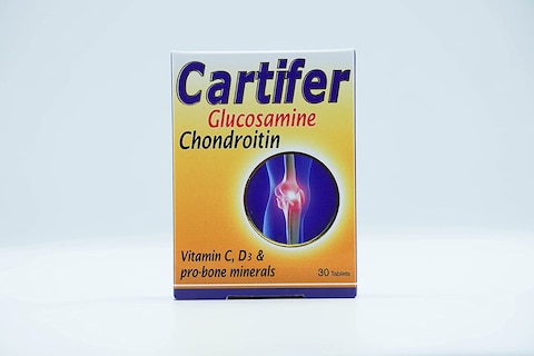 Cartifer Glucosamine Chondroitin, Vitamin C, D3 &amp; Pro-Bone Minerals 30 Tablets