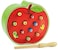 Jmd Kids Wooden Toys Catch Worms Games With Magnetic Stick Montessori Educational Creature Blocks Interactive Toys (Apple)