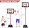 Sky Land Basketball Hoop And Stand Set, Adjustable Height 145 250 Cm For Indoor/Outdoor Fun Sport Activity Game For Children Em 1869, Red