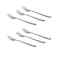 Pecasso Table Fork Set Silver 6 PCS