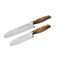 Rachael Ray Cucina Cutlery 2-Piece Japanese Stainless Steel Santoku Knife Set with Acacia Handles - ,Acacia Wood