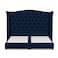 In House Al Dimashqi Linen Bed Frame - King - 200x200cm - Dark Blue