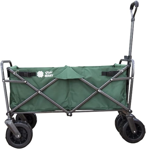 80Kg Foldable Heavy Duty Outdoor Trolley Utility Transport Cart - Green