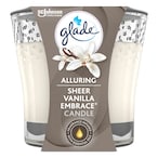 Buy Glade Alluring 2in1 Sheery Vanilla Embrace Scented Candle 3.4Oz in UAE