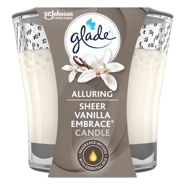 Glade Scented Candle, Alluring Sheer Vanilla Embrace, 96g