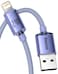 Baseus USB to Lightning Braided Cable (1.2m) Crystal Shine Series Charge & Sync Cable Purple
